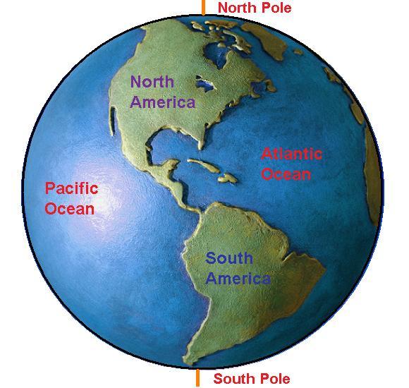 Albums 98+ Images world map with north and south pole Excellent